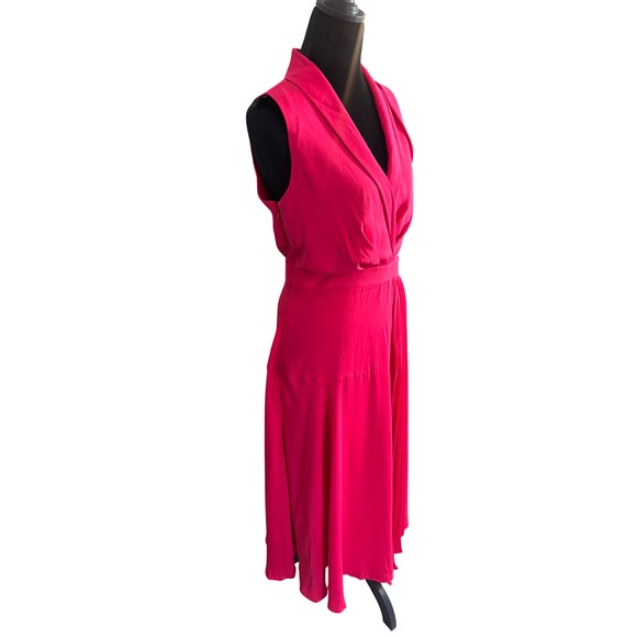 Reiss Claire Pink Pleated Midi Dress NWT Size 6 MSRP $380 - Picture 5 of 8